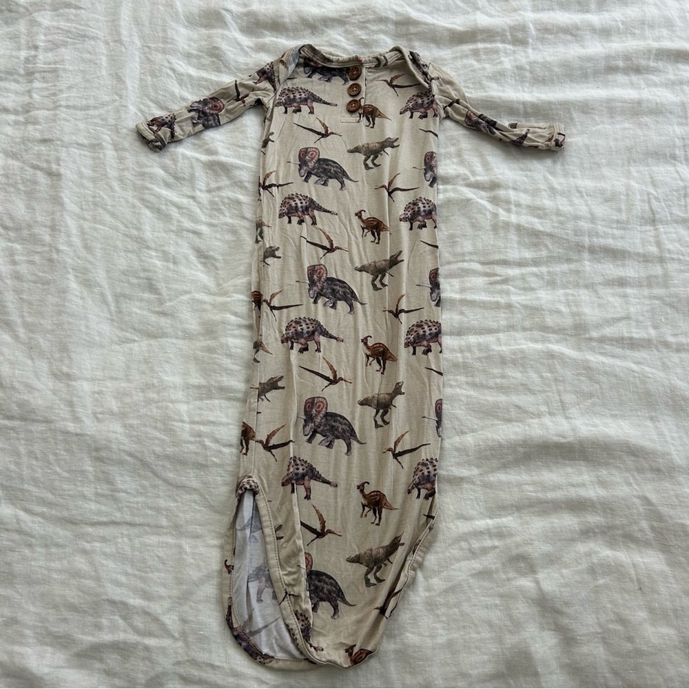 NWOT Posh Peanut knotted gown “Vintage Dinos”